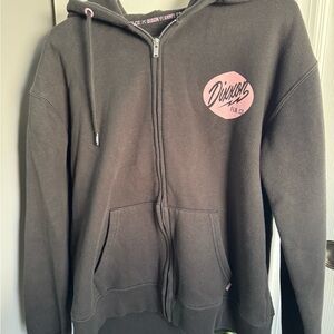 DIXXON Black Sweatshirt with Pink Emblem